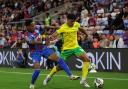 Ben Chrisene and Nathaniel Clyne compete for the ball