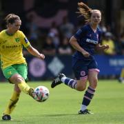 Ellie Smith moves the ball wide during City Women's 3-2 win at Dulwich Hamlet