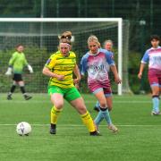 Ceri Flye in possession for Norwich City Women
