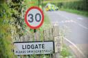 The crash scene at Lidgate