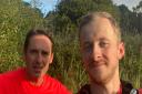 Steve Plunkett, left, and Ben Pascoe, who are running the London Marathon to raise money for the Tapping House hospice