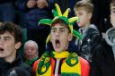 True colours - proudly wearing the yellow and green of Norwich City