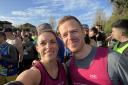 Alison and Mark Armstrong clocked personal bests at the St Neots Half Marathon on Sunday