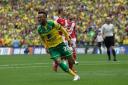 Nathan Redmond celebrates his play-off goal for Norwich City against Middlesbrough at Wembley