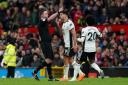 Aleksandar Mitrovic was sent off for pushing referee Chris Kavanagh during Fulham's FA Cup defeat to Manchester United