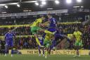 Shane Duffy heads for goal against Leicester