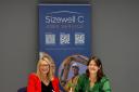 Lowestoft MP Jess Asato and Julia Pyke sign jobs pledge for Lowestoft. Picture: Sizewell C