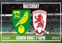 Follow live updates of Norwich City's clash against Middlesbrough.