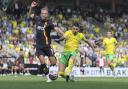 Borja Sainz slots Norwich City's second goal in a 4-1 Championship win over Watford