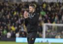 Michael Carrick applauds the Middlesbrough travelling support after a 3-3 Championship draw at Norwich City