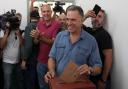 Yamandu Orsi, the presidential candidate of the Broad Front, votes at a polling station in Canelones, Uruguay (Matilde Campodonico/AP)