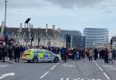 The scene on Westminster Bridge following an incident which has left a man fighting for his life in hospital (Zhanna Manukyan/PA)