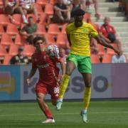 Abu Kamara in action for Norwich City against Standard Liege