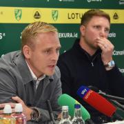 Johannes Hoff Thorup (left) and Ben Knapper are already planning for Norwich City's January transfer window