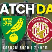 Norwich City face Stevenage in the Carabao Cup first round tonight.