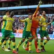 Mario Vrancic celebrates his famous winner at Villa Park