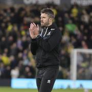 Michael Carrick applauds the Middlesbrough travelling support after a 3-3 Championship draw at Norwich City