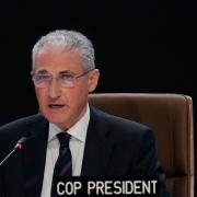 Mukhtar Babayev, Cop 29 President, speaks during a plenary session (Rafiq Maqbool/AP)