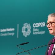 Prime Minister Sir Keir Starmer speaks on day two of the Cop29 climate summit (Carl Court/PA)