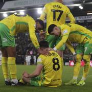 Liam Gibbs suffered a hamstring injury shortly after his second half arrival in Norwich City's 6-1 Championship win over Plymouth